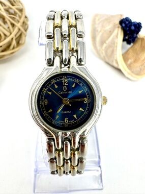 Vintage Calvin Hill Two-Tone Women's Quartz Wristwatch - New Battery